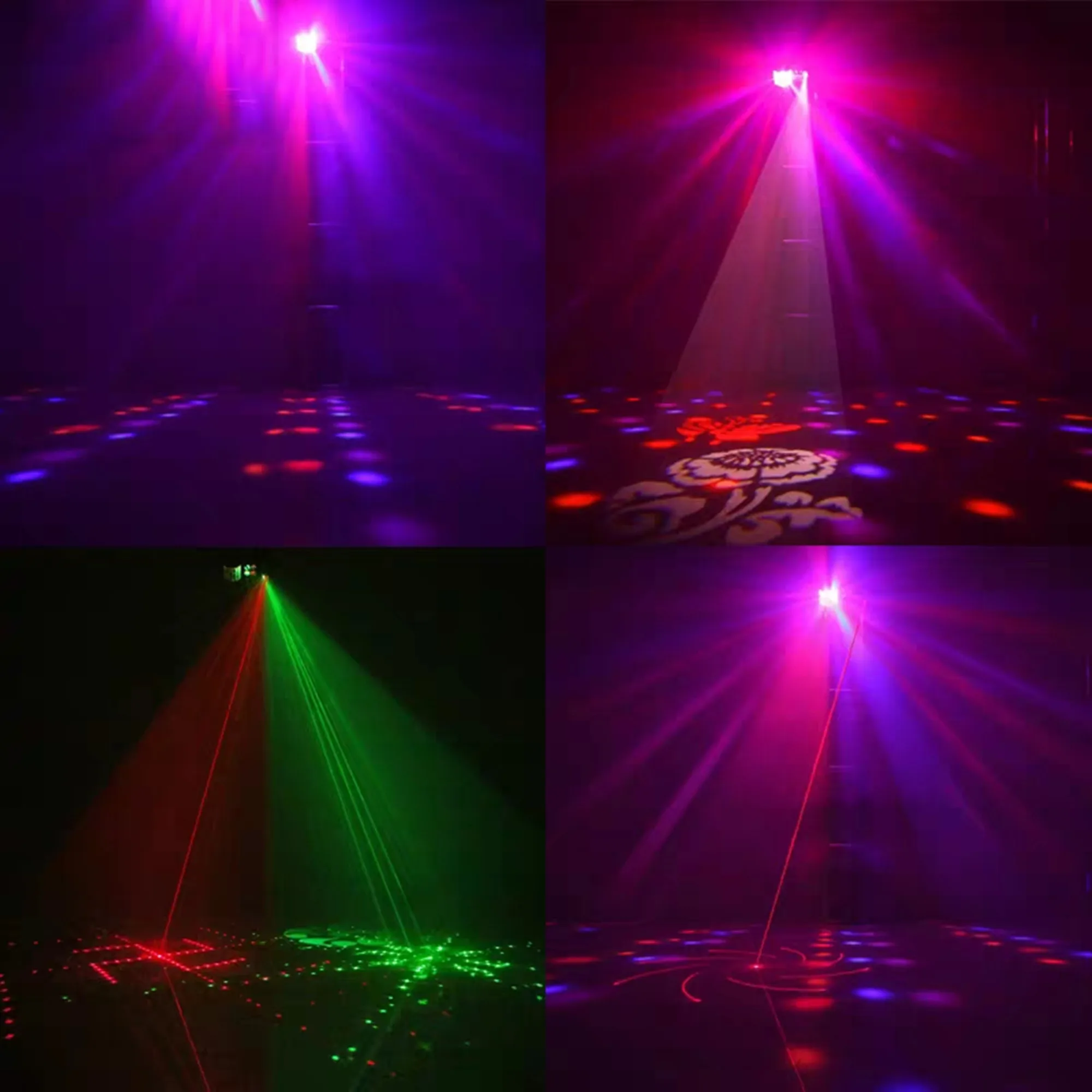 

DJ LED Laser Strobe 4in1 DMX512 Stage Effect Lights Good For Disco Birthday Parties Wedding/Christmas Decoration Clubs And Bar