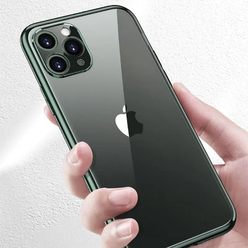 Прозрачный силиконовый чехол для iPhone 11 Pro Max XS X XR SE 2 2020 SE2 7 8 Plus 6 6S | Мобильные