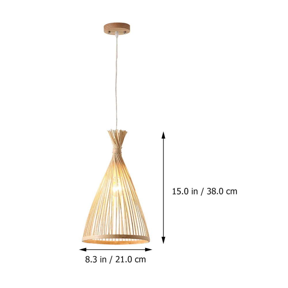 

Classic Bamboo Chandelier Woven Bamboo Light Bamboo Hanging Lamp for Home