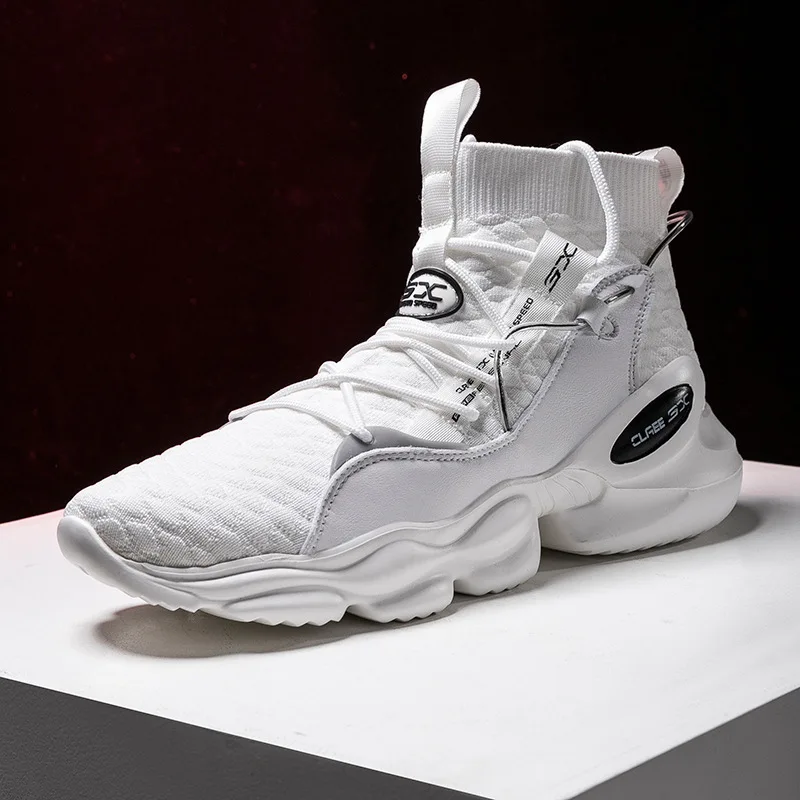 New Style Fashion High Top Running Shoes for Men Breathable Sports Athletic Comfortable Soft Walking Shoes Mens Sneakers