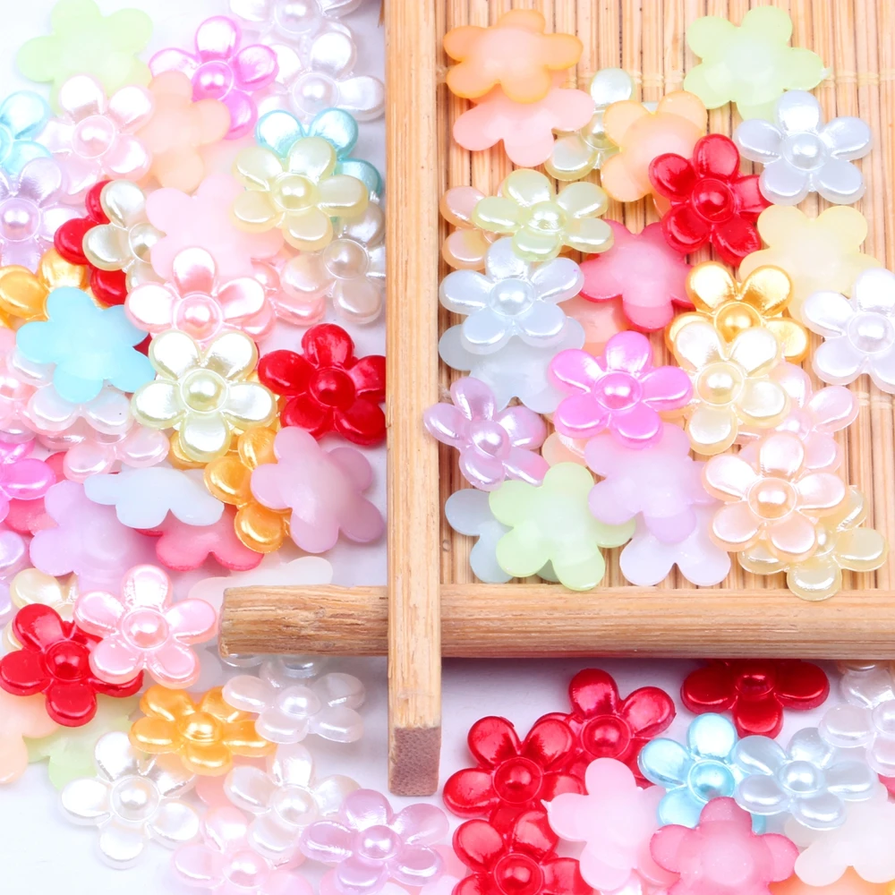 18x10 мм около 1000 шт. форма банта много цветов имитация полужемчуга плоская задняя