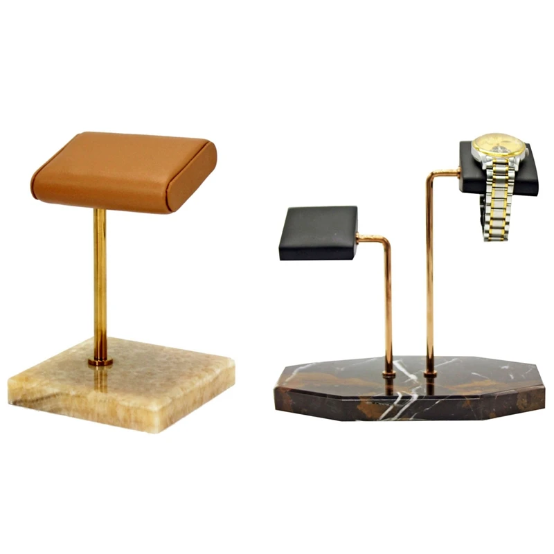 

Мрамор зеленая Базовая золото Поддержка стержень часы Дисплей подставка черного цвета из искусственной кожи и Мрамор бежевая основа кожан...