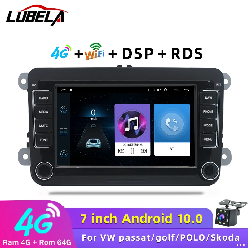 2 Din Android автомобильный радиоприемник Volkswagen мультимедийный плеер с GPS навигацией