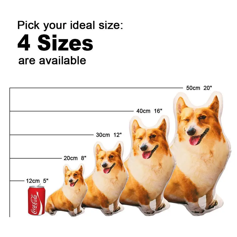 Подушка для питомца по фото на заказ персонализированная подушка в форме собаки