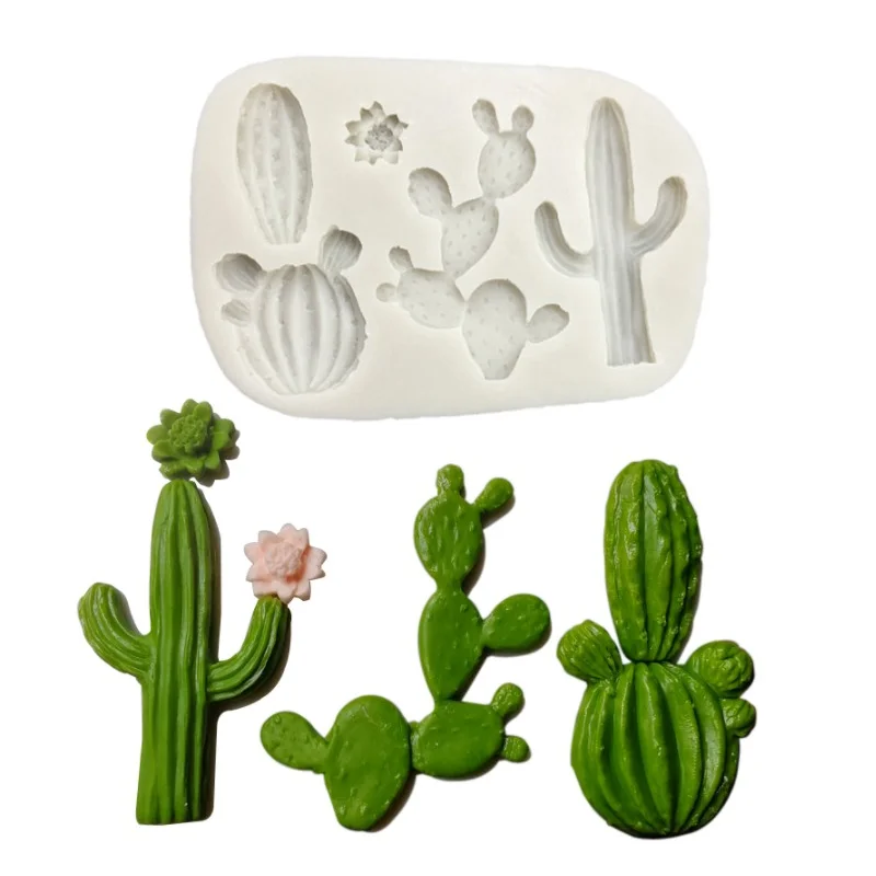

Силиконовая форма в виде кактуса для украшения торта, кексов, конфет, открыток и глины, инструменты для выпечки