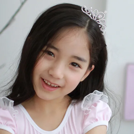 Тиара принцессы для детей синяя тиара свадебный головной убор невесты