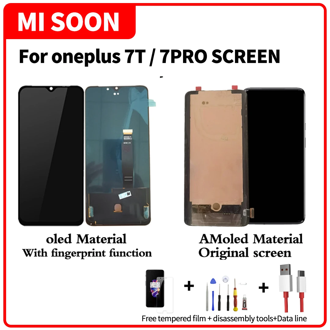 

LCD For oneplus 7T 7 pro LCD Display Touch Screen Digitizer Assembly For oneplus 7T 7 pro Screen with tools