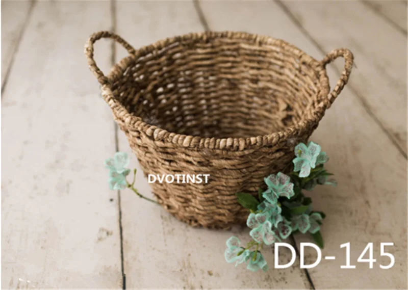 Dvotinst Newborn Photography Props Baby Retro Posing Handmade Rattan Basket Tub Fotografia Accessories Studio Shoots Photo | Детская