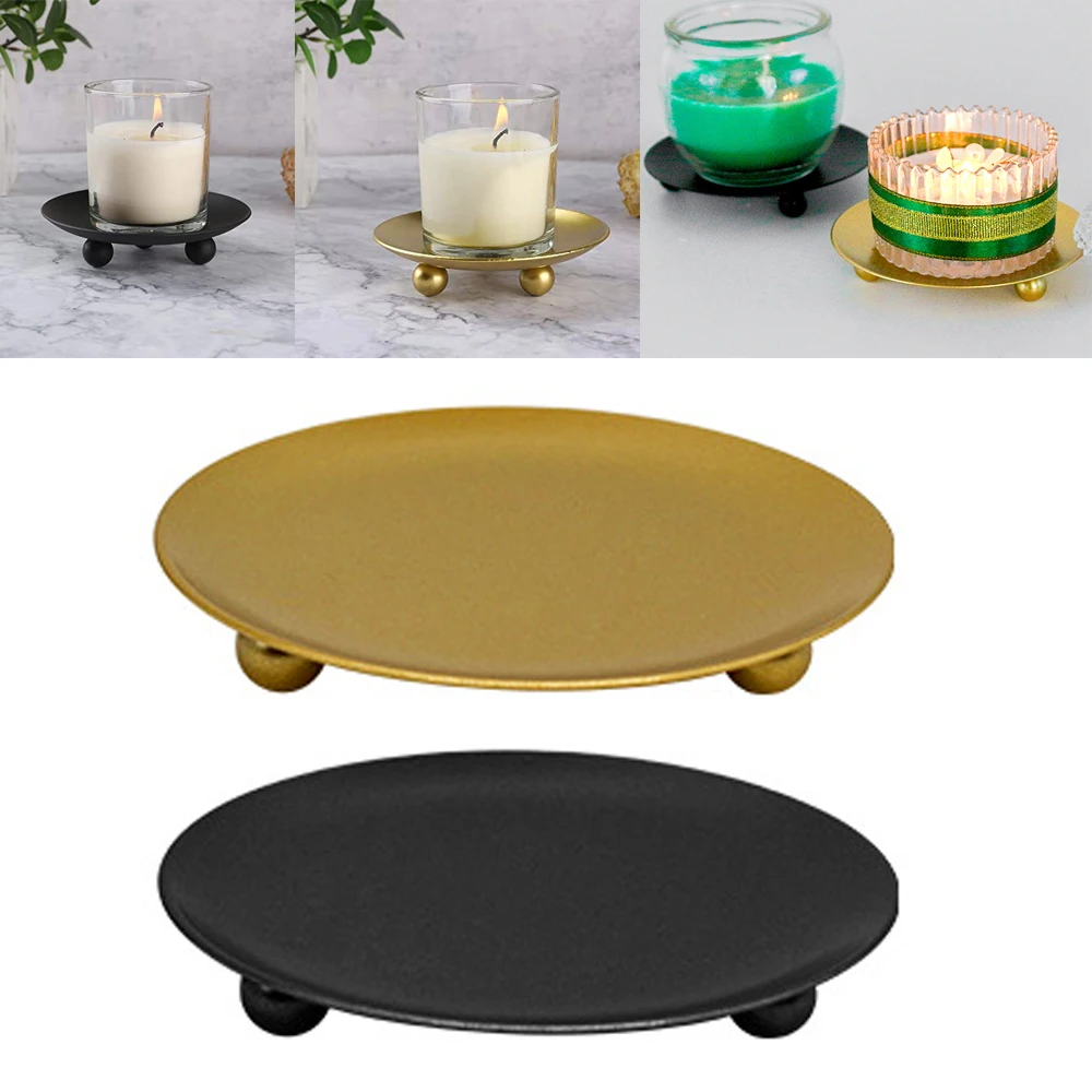 

Iron Plated Candle Holder Gold Black Decorative Pillar Candlestick for Wedding Party Festival etc Art Gift Home Decor