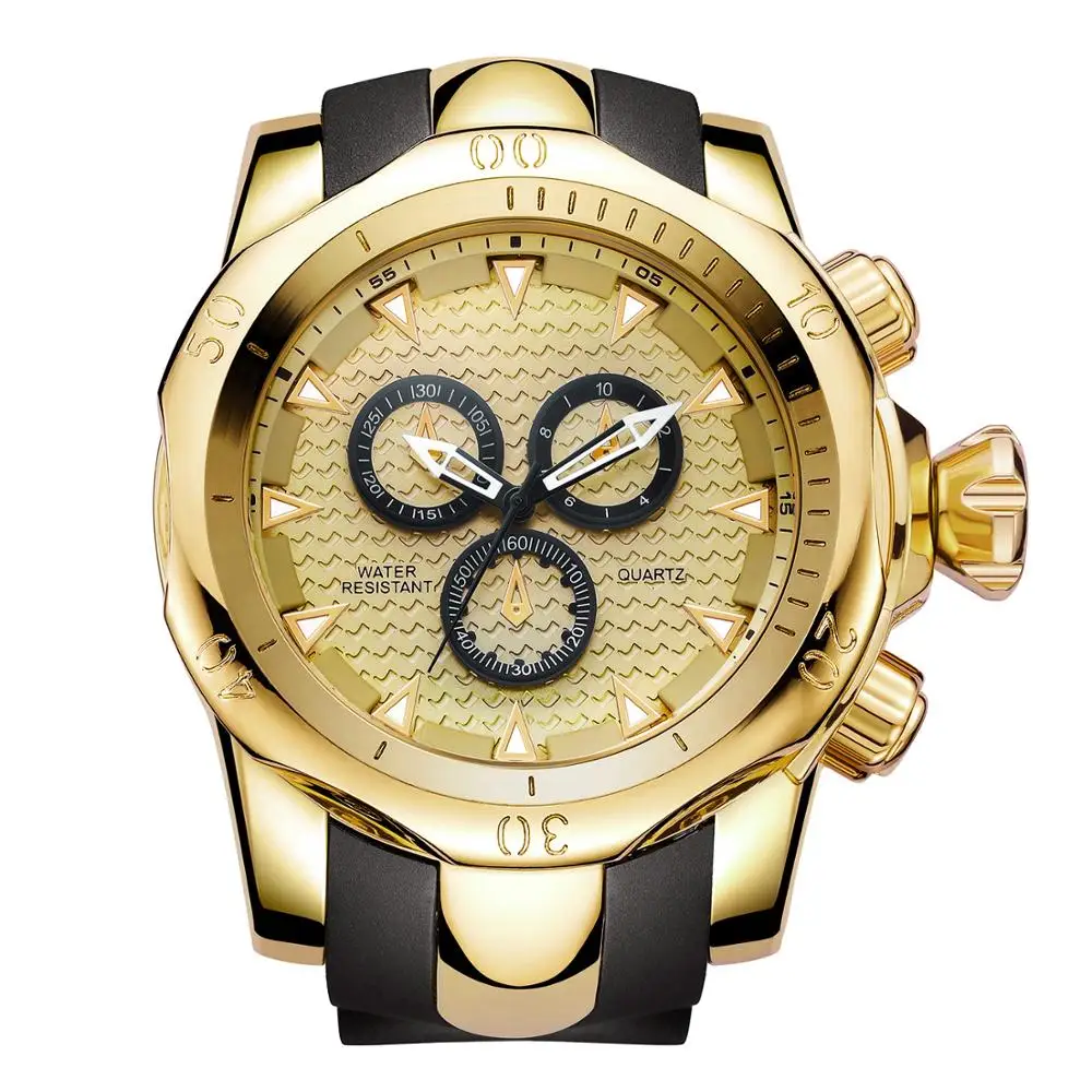 hot silicone blet casual sport watches men 3d big face quartzwatch luxury brand military wrist watch relogios masculino 2019 free global shipping