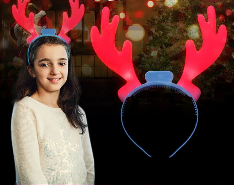 СВЕТОДИОДНЫЙ Красочный рождественские ободки праздничные вечерние блестящие