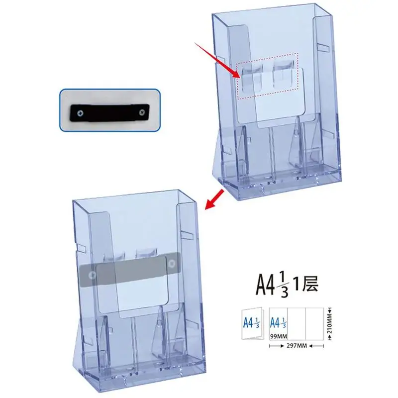 Прозрачный акриловый держатель для брошюр Vividcraft Офисная витрина офиса |