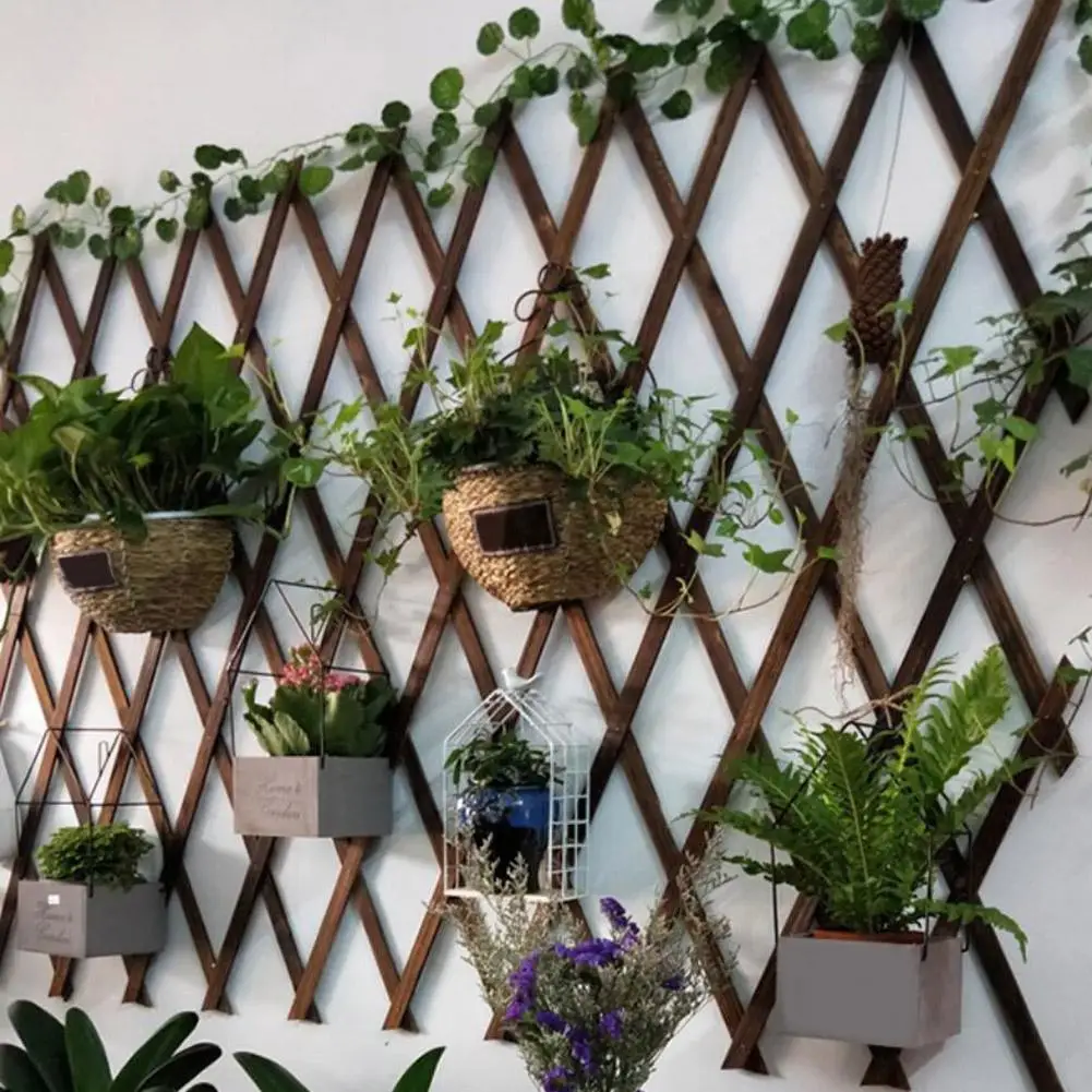 

Anticorrosive Wooden Trellis Net Garden Wall Fence Panel Plant Climb Trellis Support Decorative Garden Fence For Home Yard