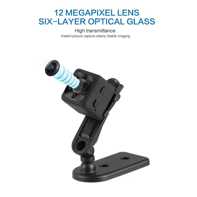 Портативная кубическая мини-камера SQ11 1080P с функцией ночного видения поддержкой