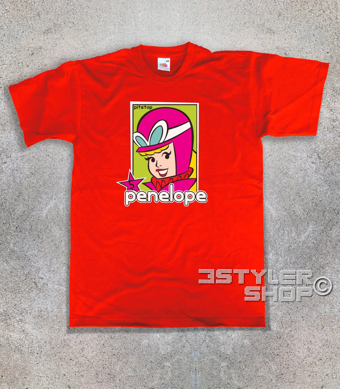 Мужская футболка PENELOPE PITSTOP PIT STOP 5 Pussycat the Wacky Racing и Muttley мультяшная Футболка Унисекс