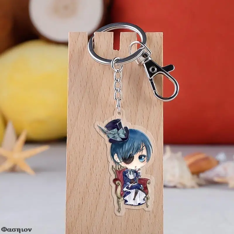 Kuroshitsuji Черный Батлер аниме акриловый брелок подвеска косплей охватывающие