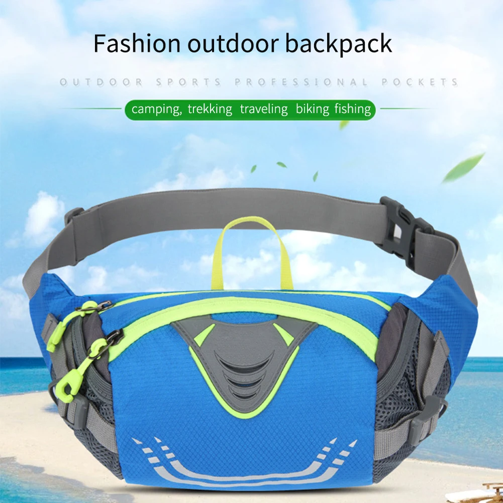 

Men Women Gym Large Capacity Fanny Pack Waterproof Hiking Outdoor Cycling Waist Bag Crossbody Running Sports Adjustable Strap
