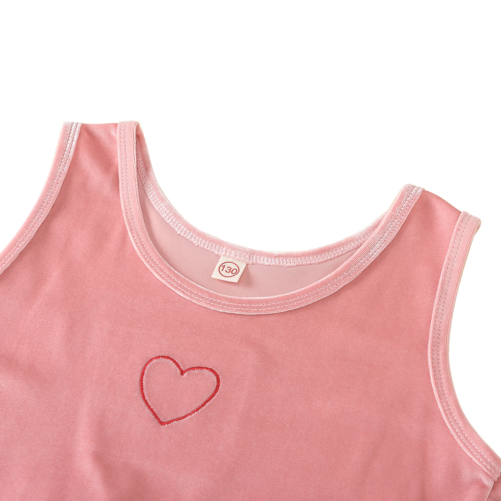 

Lovely Toddler Kids Baby Girls Two Piece casual Set Ruffle Round Neck Sleeveless Vest Solid Color Shorts with Pockets for Summer