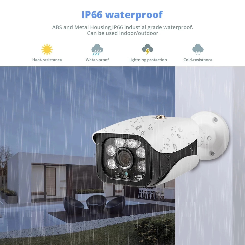 Fuers 5MP POE наружная Водонепроницаемая камера CCTV система домашней безопасности