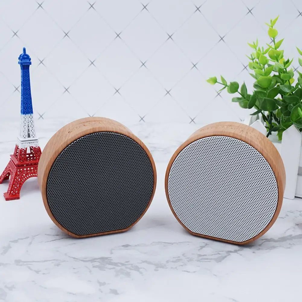 

Mini Wood Bluetooth Speaker Portable Outdoor Wireless Sound Box Support Aux Tf Card For Computer Iphone Android
