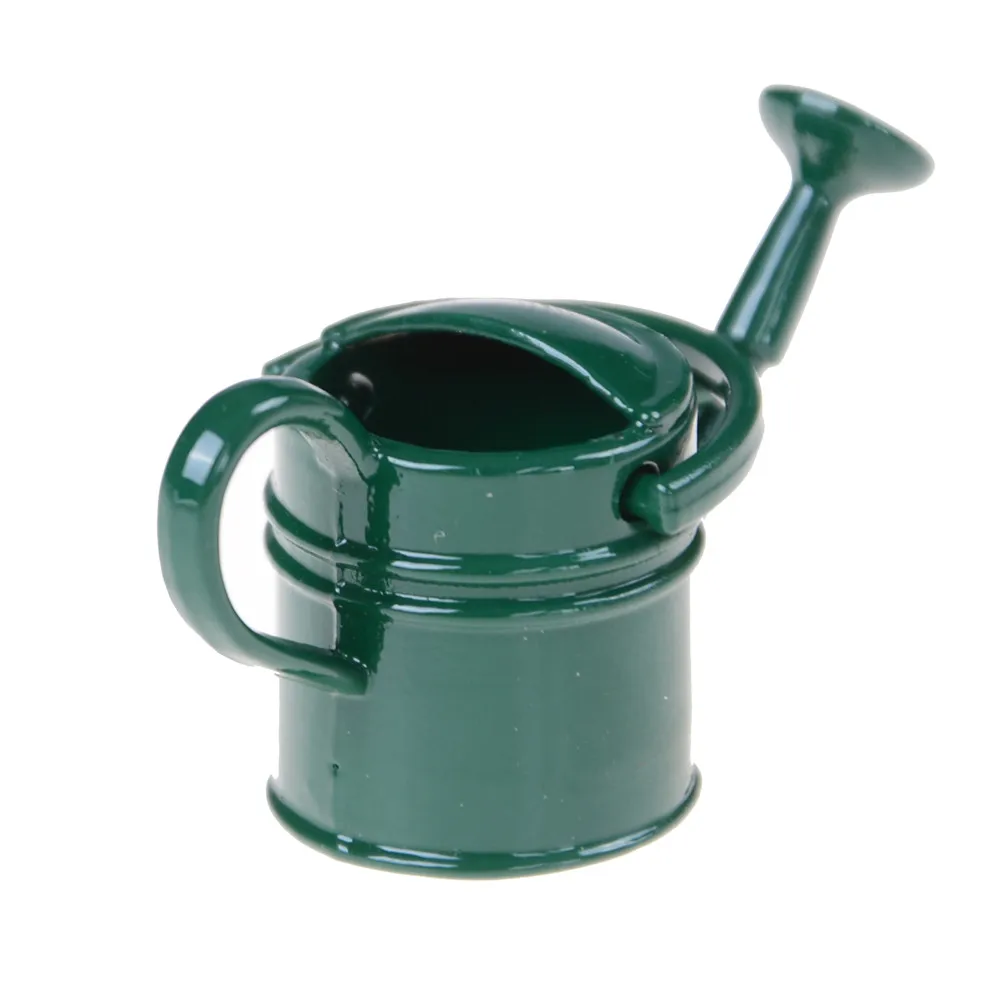 

Metal Black Watering Can Garden Miniature Decoration Dollhouse Miniature Furniture For Children Kids Dolls Accessories