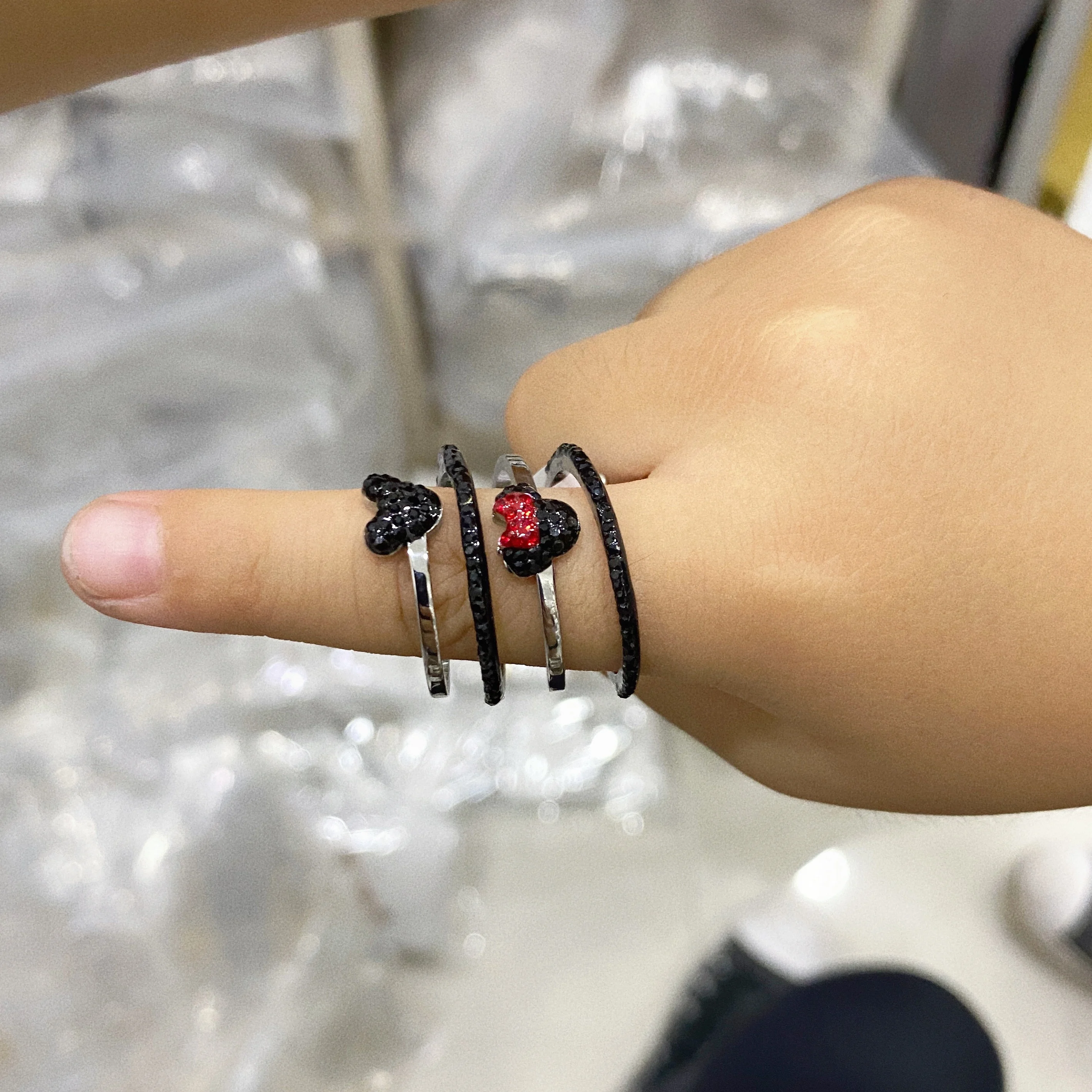 Распродажа детская одежда для сна Kawaii мышь кольцо из нержавеющей стали украшений