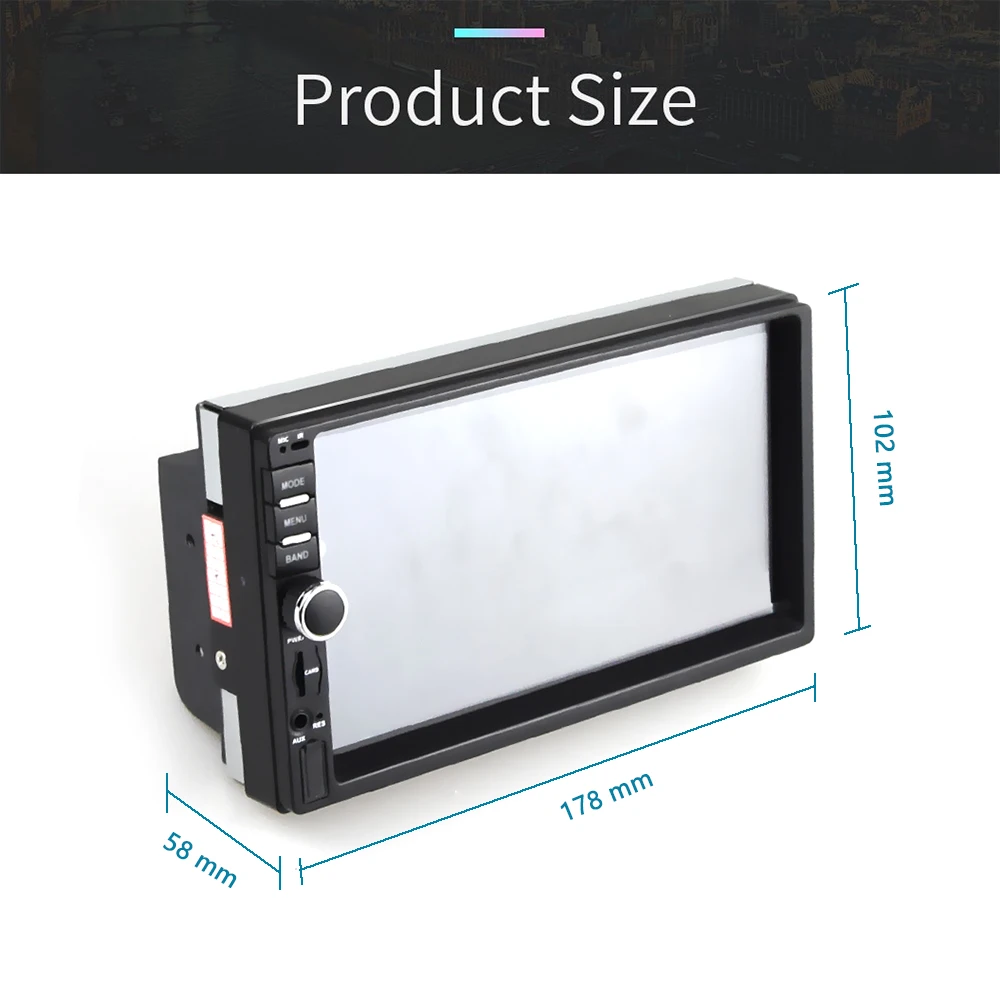 Camecho Автомагнитола 2 Din Android gps навигация автомобильная магнитола стерео 7 дюймов