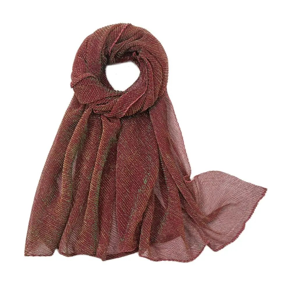 

1 шт., женский шарф-хиджаб с шиммером и блестками