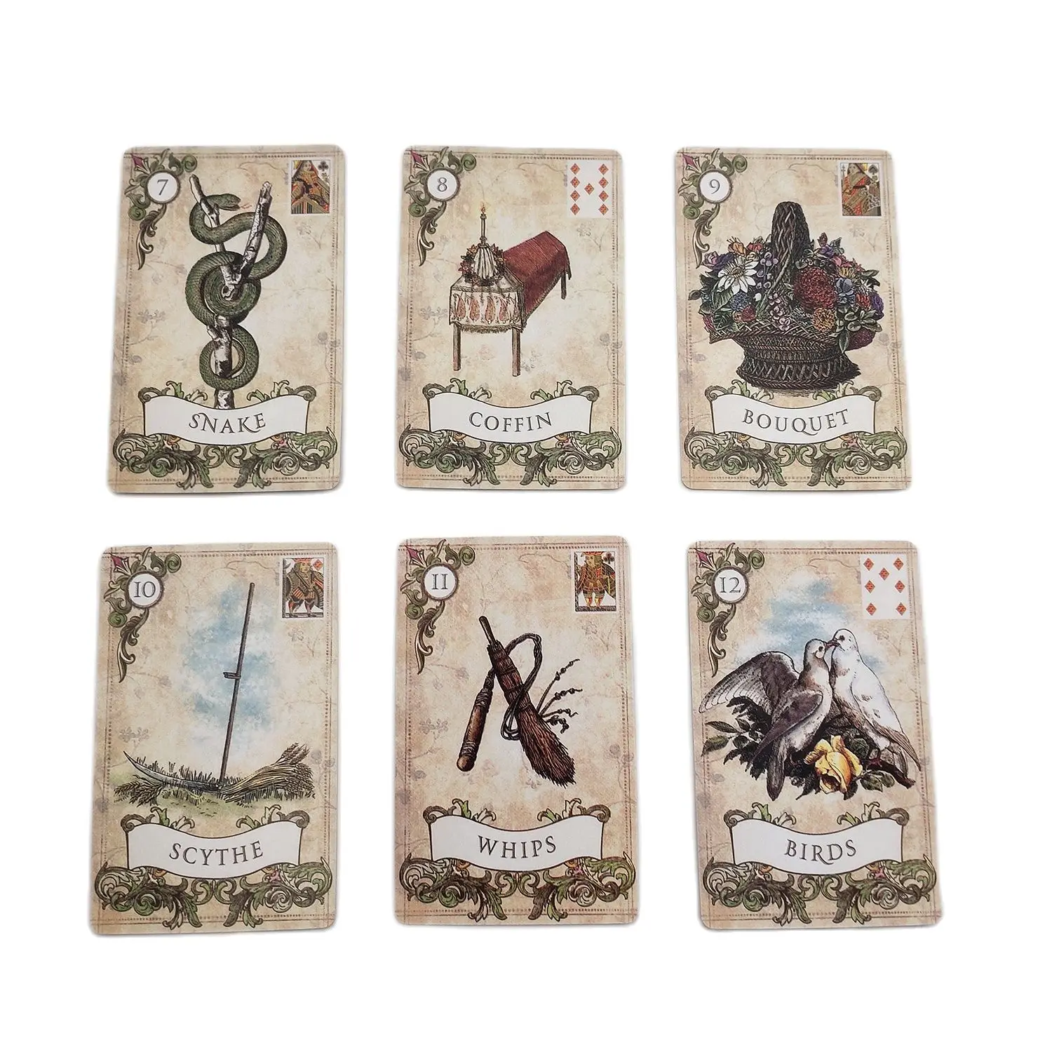 Старый стиль Lenormand Fortune karot Повседневная вечевечерние развлечения гадания Fate 38