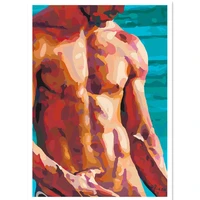 paint by numbers for art male nude boy diy handpainted oil painting picture home wall decor gift