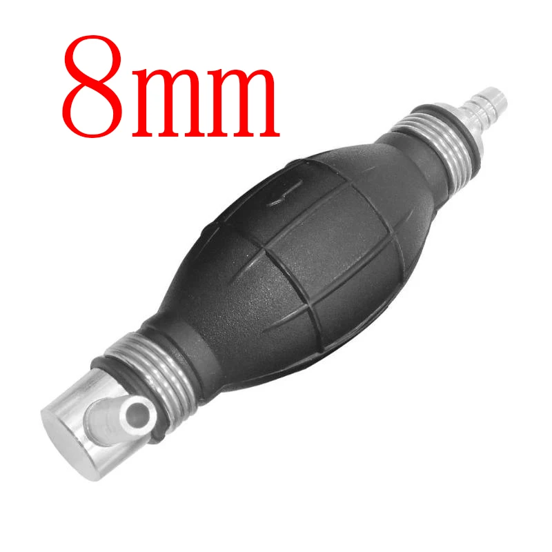 8mm 1 шт. ручной топливный насос автомобильный многоцелевой резиновый алюминиевый Сферический бензиновый праймер колба соединительный стержень бензиновый бак 14,5 см - Цвет: 8mm