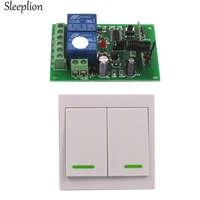 sleeplion dc 12v 10a relay 2ch wireless wall remote control switch transmitter receiver module