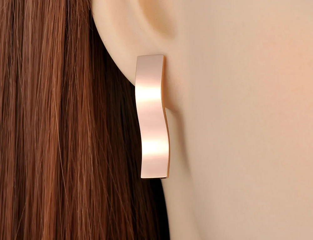 Оригинальные дизайнерские геометрические серьги Lokaer из титановой нержавеющей