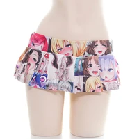 harajuku sexy japanese anime cosplay pleated mini skirt for women girls cartoon print lovely goth kawaii skirt lolita clothes