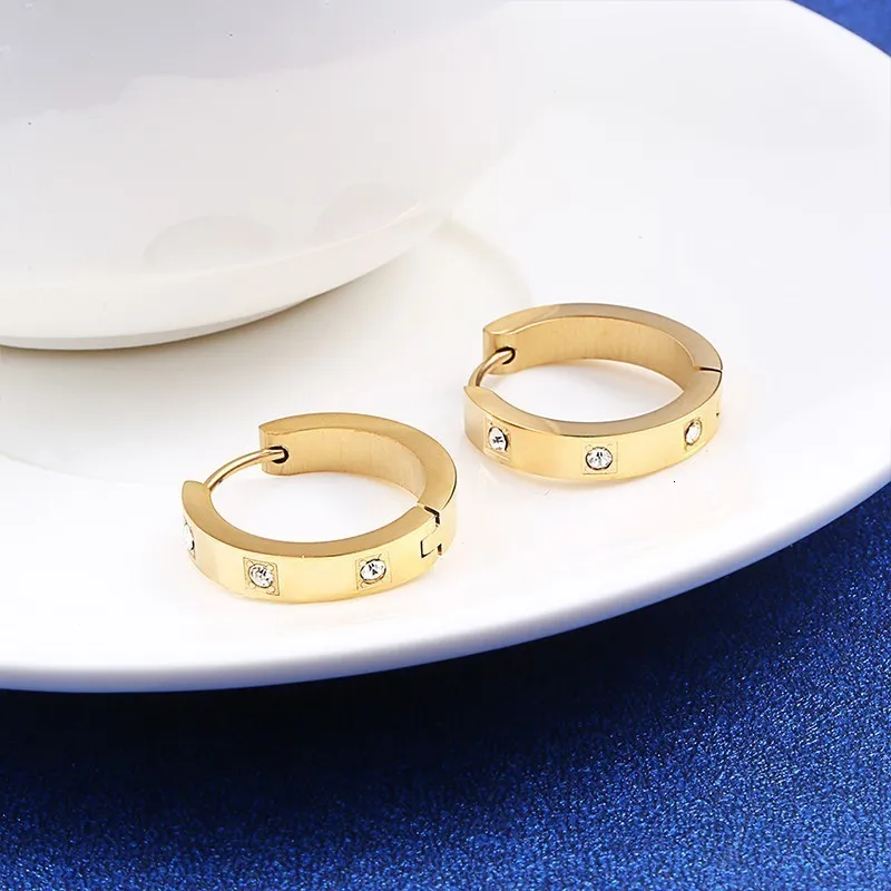 Женские серьги-кольца Jingyang с золотым и розовым цирконом свадебная церемония из