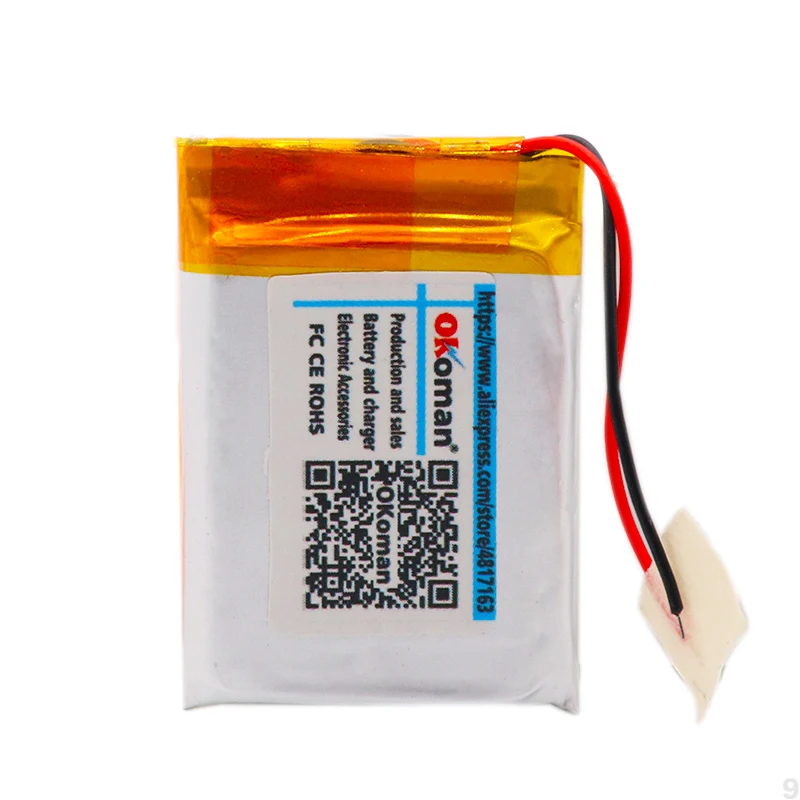 600mAh 3 7 V 502535 литий-полимерный Li-po Li ion Перезаряжаемые Батарея клетки для прожектора