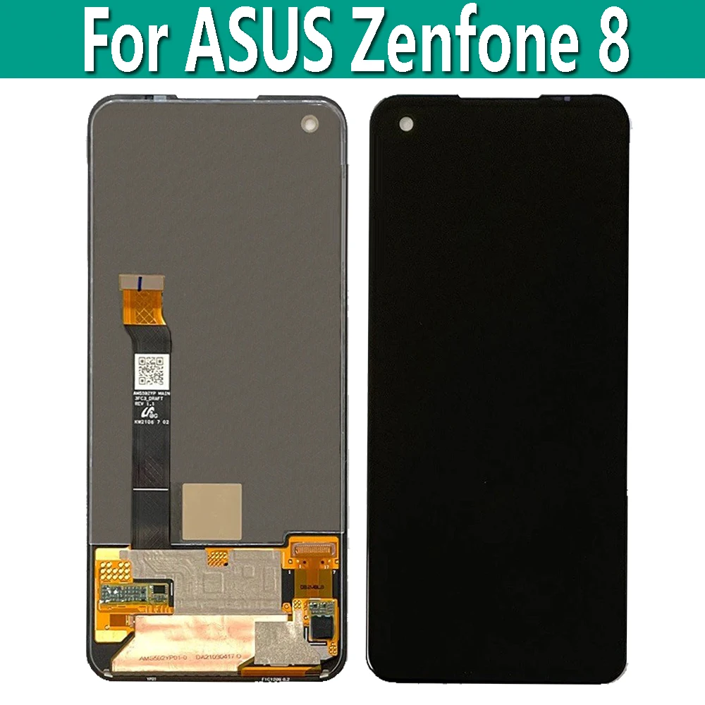 Pantalla LCD AMOLED Original, montaje de digitalizador t&aacute;ctil, reemplazo de pantalla de 5,9 pulgadas para ASUS Zenfone 8 ZS590KS ZS590KS-2A007EU I006D-0