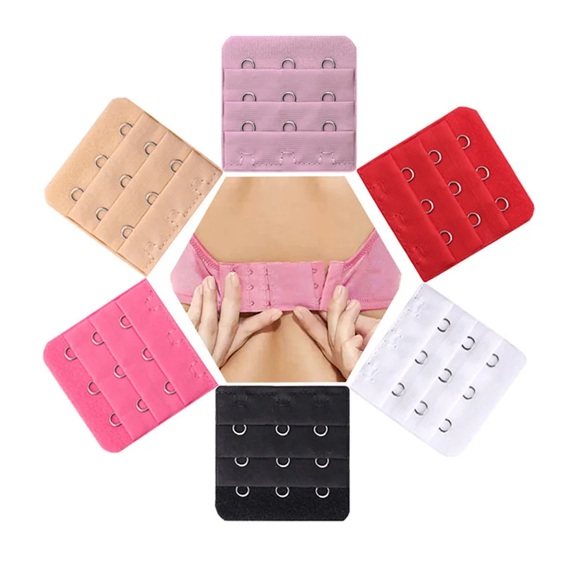 Женский Регулируемый удлинитель для бюстгальтера с застежкой на 3 крючка 2 шт. |