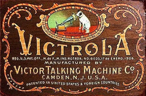 

Vincenicy Metal Sign Great Aluminum Tin Sign Talking Machine Sign 12" X 8"