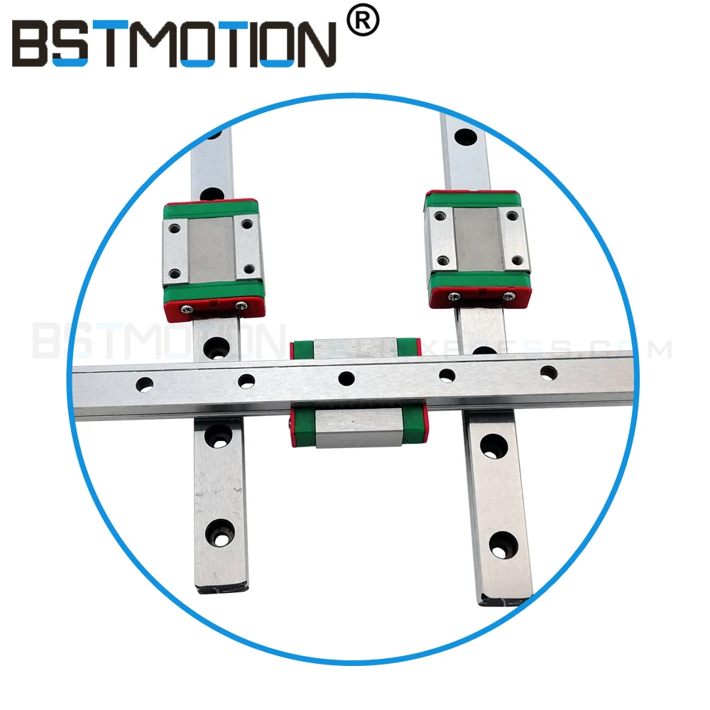 BSTMOTION Kossel Mini MGN9 9 мм миниатюрная линейная направляющая 3 шт. 350 + MGN9H длинная