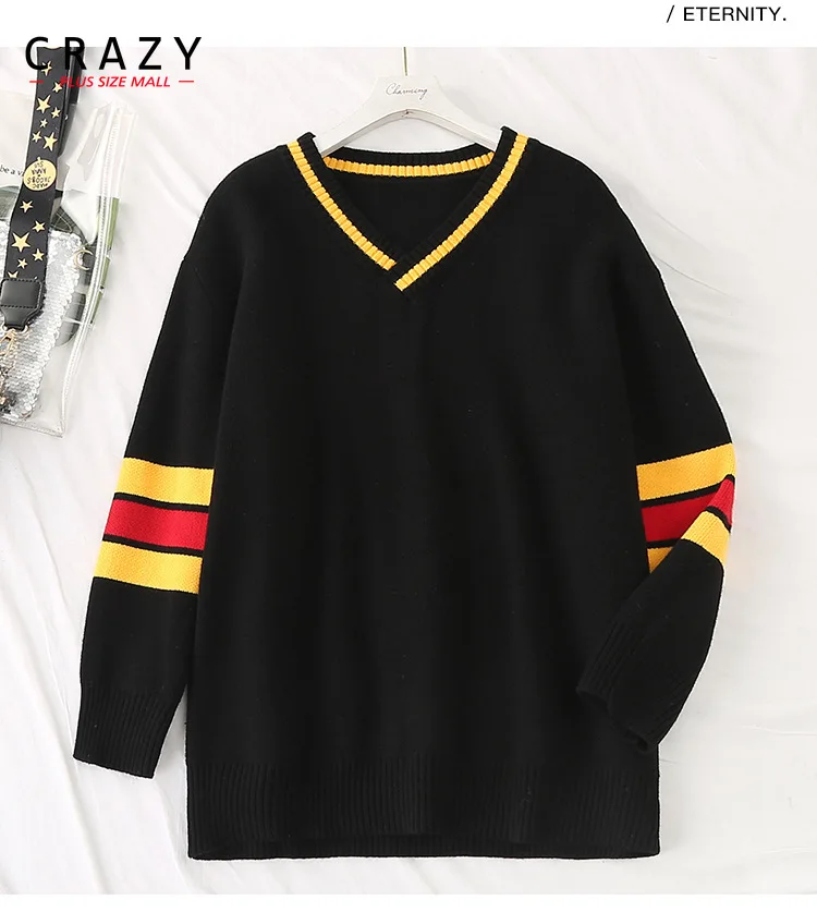 

2021 Big Women's Sweater Black Casual Cardigan plus size long sleeve Oversized Sweater plus size winter clothes for women
