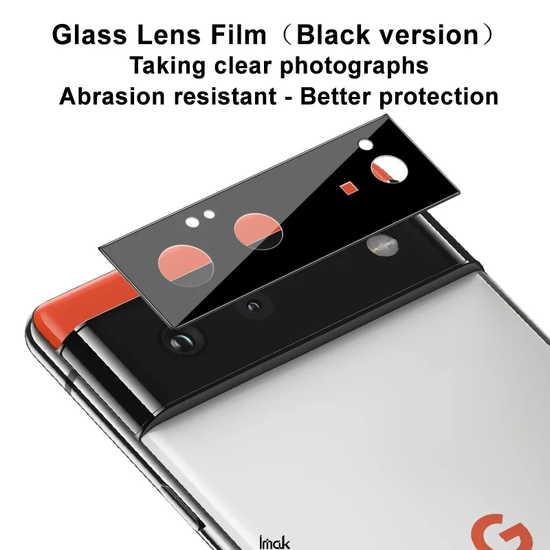 Imak 1 комплект HD устойчивое к истиранию стекло объектива черная пленка для Google Pixel 6