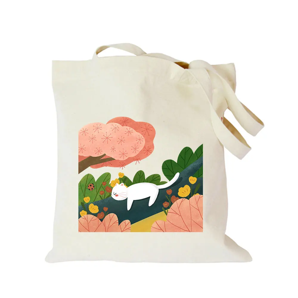 Тканевая сумка тоут из хлопка с логотипом на заказ складная для шоппинга