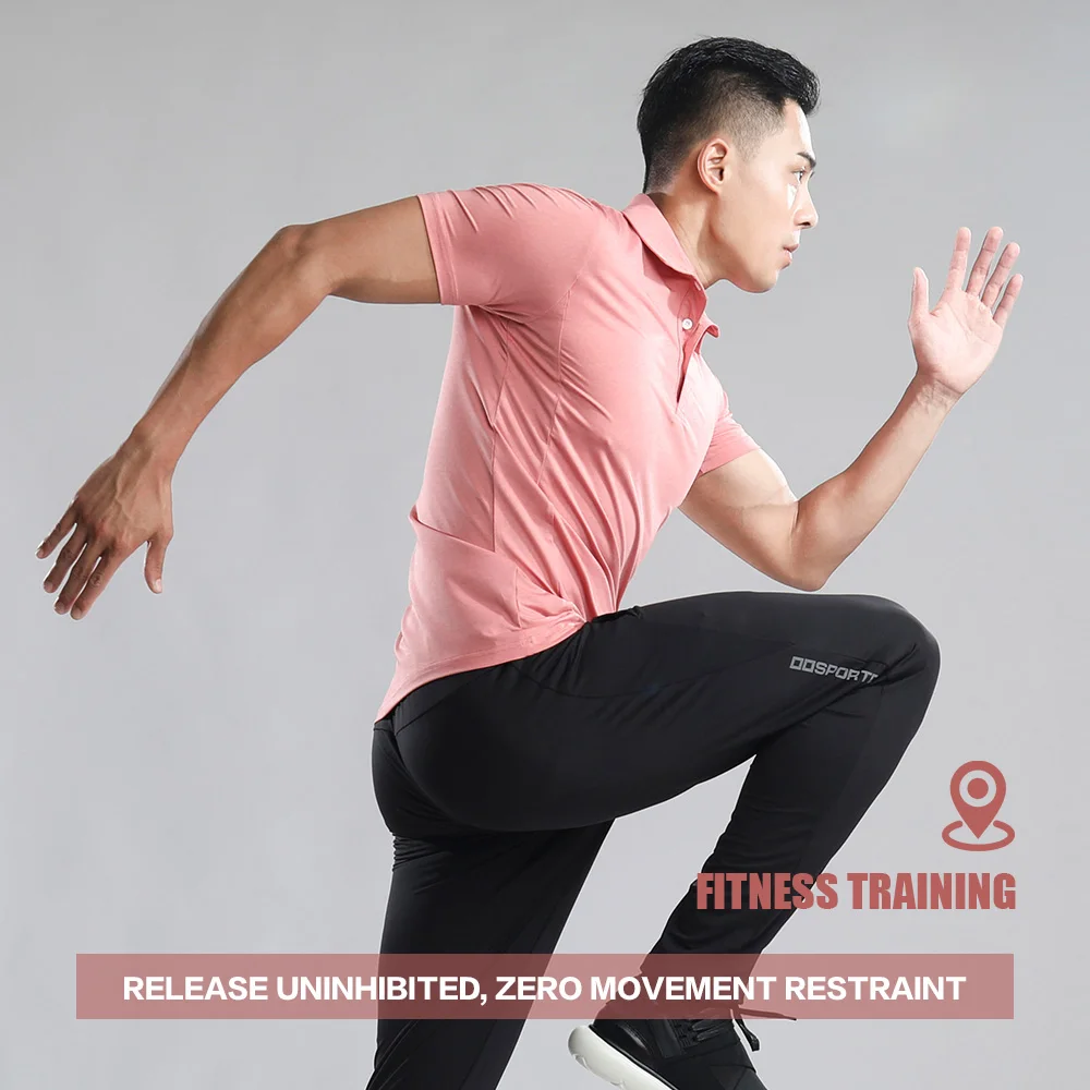 Golf shirt golf clothing men's golf shirt summer breathable elasticated short sleeve golf uniform polo shirt