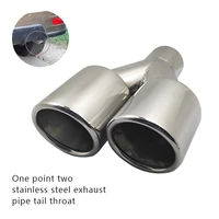 car exhaust pipe universal welding stainless steel one point two round mouth silver silencer tail throat decorative accessories