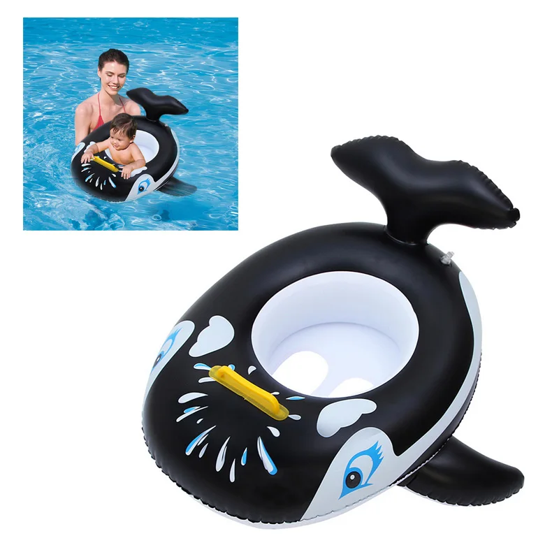 

Детское Надувное плавательное кольцо в форме Кита, детское безопасное плавательное сиденье, плавающая кровать, плавательный бассейн, Пляжн...