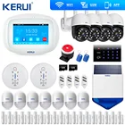 Беспроводная сигнализация KERUI K52, 4,3 дюйма, TFT, цветной экран, Wi-Fi, GSM, управление через приложение