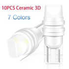 10x T10 Led W5W Led керамическая 3D Canbus лампочка для салона автомобиля WY5W 194 168 купольный светсветильник льник для чтения приборная плита лампа бокового указателя поворота
