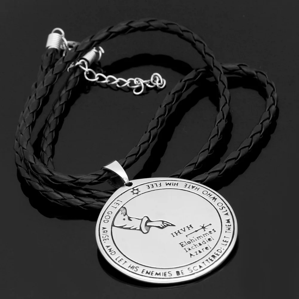 Talisman Pentacle of Solomon Seal Wiccan Pagan Hermetic Enochian Kabbalah Подвеска Ожерелье нержавеющая