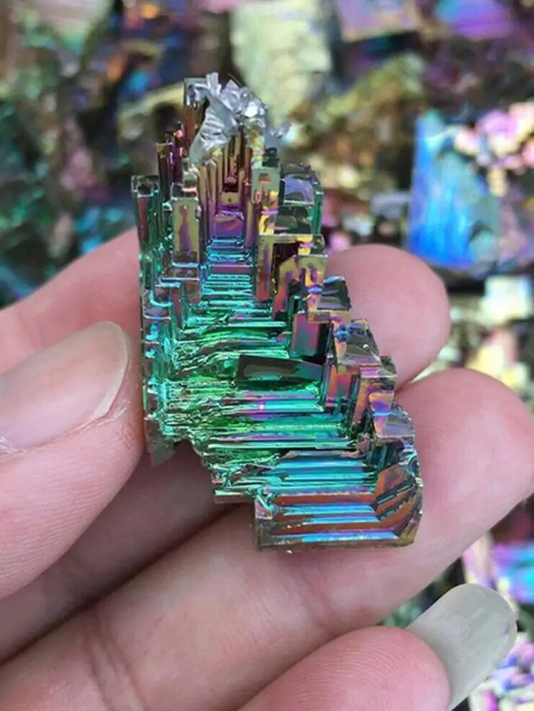 Innovitive Rainbow Titanium Bismuth образец минерала драгоценный камень кристалл кварцевый